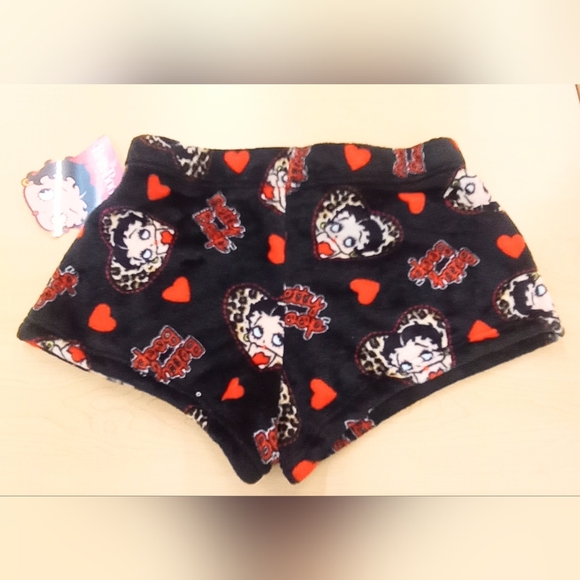 Betty Boop Stretch Velvet Sleep Boy Shorts - Picture 2 of 3